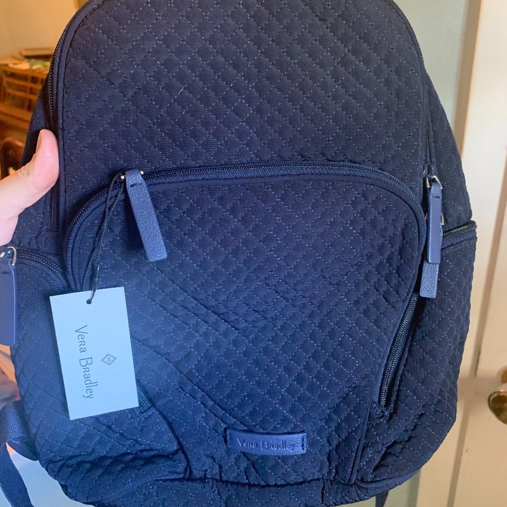Brand New Vera Bradley Small Backpack (Navy Blue)
